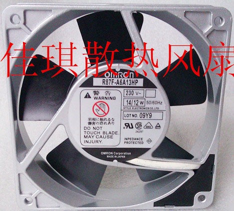 Omron R87F-A6A13HP 230V 0.068A 14/12W 2wires Cooling Fan Omron R87F-A6A13HP 230V 0.068A 14/12W 2wires Cooling Fan